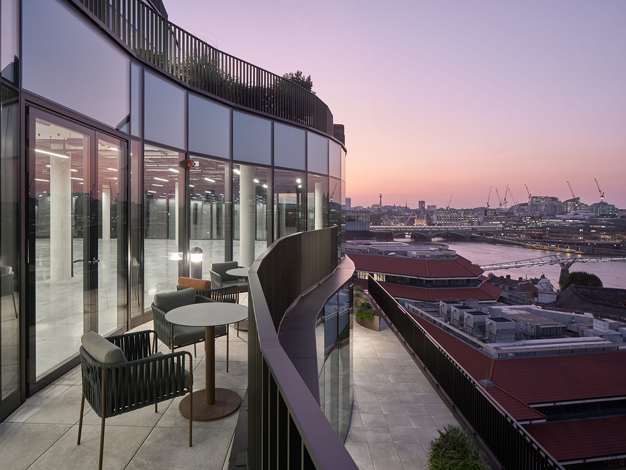 sunset from roof terrace